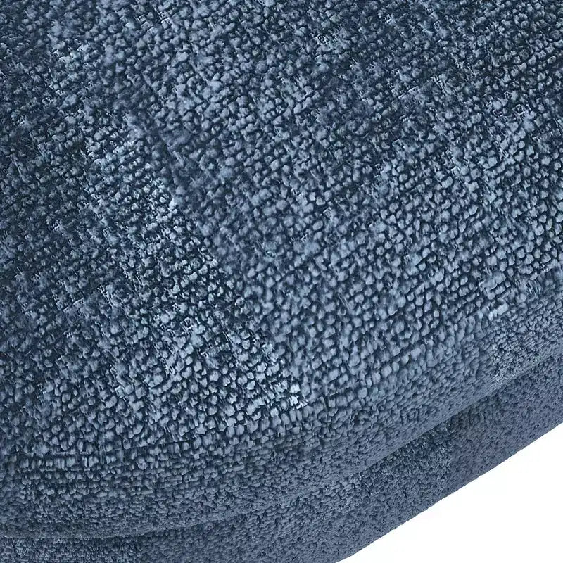 Panca contenitore ovale imbottita con coperchio trapuntato, tessuto in velluto, gambe in legno per camera da letto