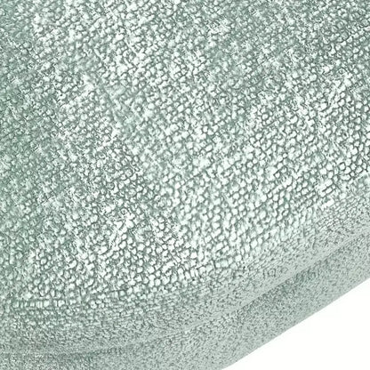 Panca contenitore ovale imbottita con coperchio trapuntato, tessuto in velluto, gambe in legno per camera da letto