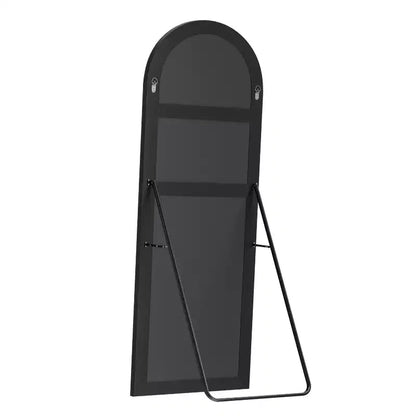Specchio intero con arco in metallo nero 170 cm, da terra o da parete, infrangibile