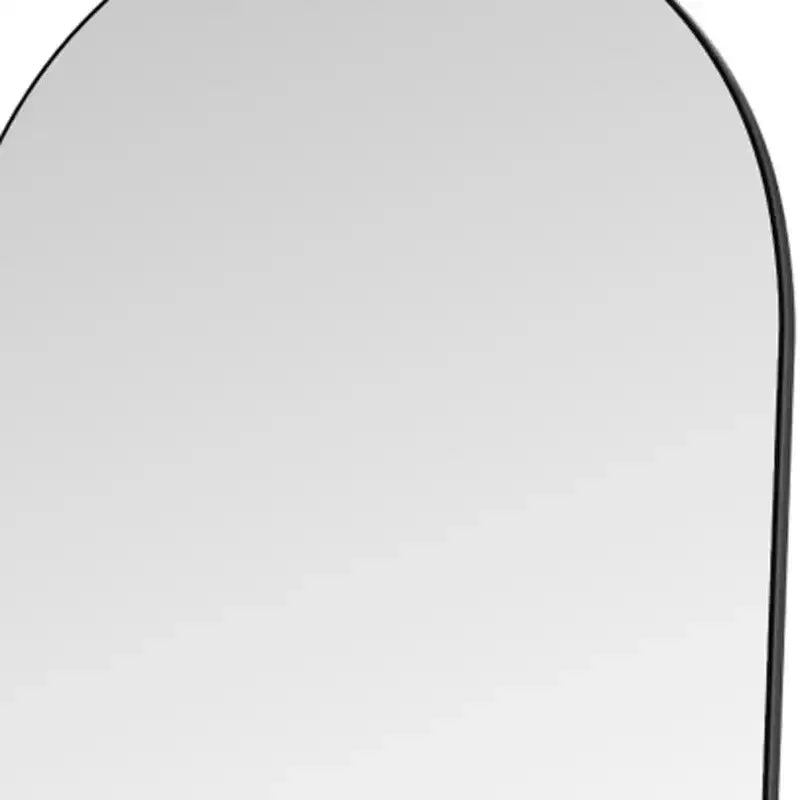 Specchio intero con arco in metallo nero 170 cm, da terra o da parete, infrangibile
