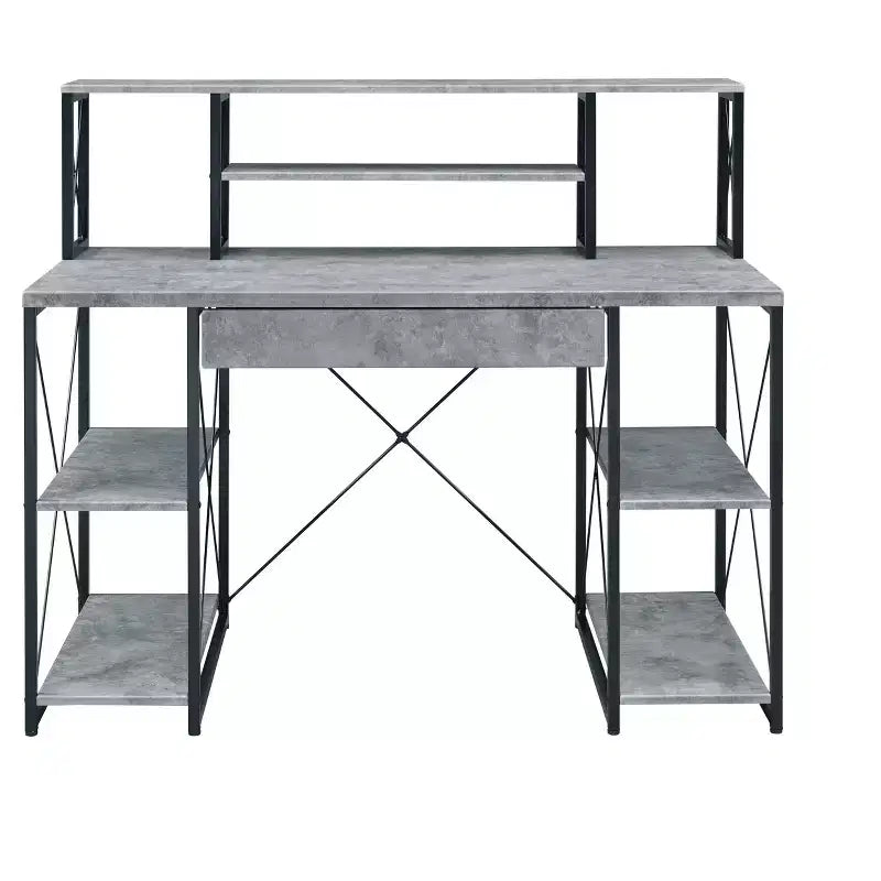 Scrivania in piedi in acciaio nero da 51", 150 cm L x 74 cm P, postazione di lavoro per impieghi gravosi senza spazio di archiviazione