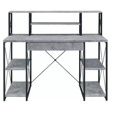 Scrivania in piedi in acciaio nero da 51", 150 cm L x 74 cm P, postazione di lavoro per impieghi gravosi senza spazio di archiviazione