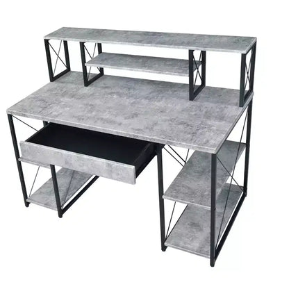 Scrivania in piedi in acciaio nero da 51", 150 cm L x 74 cm P, postazione di lavoro per impieghi gravosi senza spazio di archiviazione