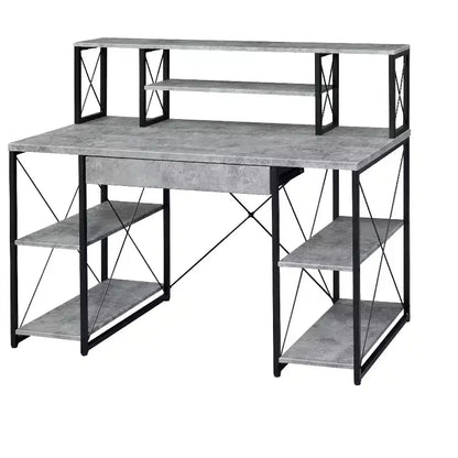 Scrivania in piedi in acciaio nero da 51", 150 cm L x 74 cm P, postazione di lavoro per impieghi gravosi senza spazio di archiviazione