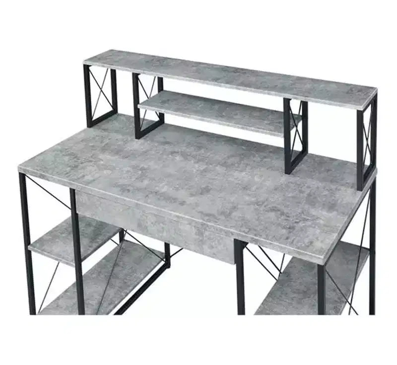 Scrivania in piedi in acciaio nero da 51", 150 cm L x 74 cm P, postazione di lavoro per impieghi gravosi senza spazio di archiviazione