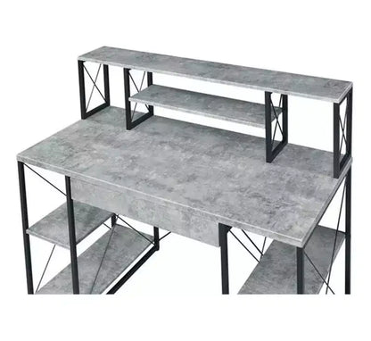 Scrivania in piedi in acciaio nero da 51", 150 cm L x 74 cm P, postazione di lavoro per impieghi gravosi senza spazio di archiviazione