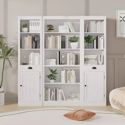 Libreria aperta a 5 ripiani da 180 cm per ufficio, design antiribaltamento, scaffale da esposizione a pavimento