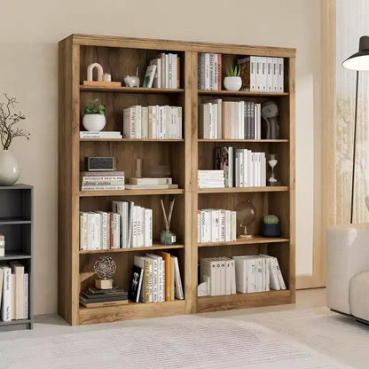 Libreria aperta a 5 ripiani da 180 cm per ufficio, design antiribaltamento, scaffale da esposizione a pavimento