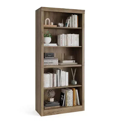 71 Inch Tall Bookcase, 5-Tier Open Bookshelf for Home Office, Modern Wooden Book Shelf with Anti-Tip Design, Floor Standing Display Storage Shelves
