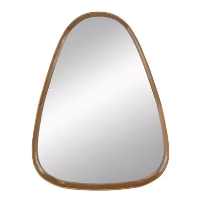 Specchio da parete irregolare 30 x 38 pollici con cornice in legno